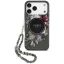 Guess IML Flowers Pearl Strap Apple iPhone 18 Pro Max / 17 Pro Max tok karpánttal, MagSafe, virágminta, fekete