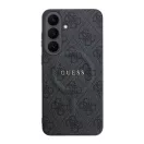 Guess PU Leather 4G Samsung Galaxy S26 FE hátlap tok, MagSafe, fekete