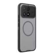   Nillkin Super Frosted PRO Magnetic Poco F9 Pro mágneses műanyag hátlap tok, MagSafe, átlátszó-fekete
