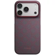   Pitaka Argyle Apple iPhone 18 Pro Max / 17 Pro Max hátlap tok, MagSafe, kék-piros