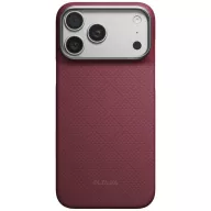   Pitaka Argyle Apple iPhone 18 Pro Max / 17 Pro Max hátlap tok, MagSafe, burgundi