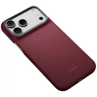   Pitaka Argyle Apple iPhone 18 Pro Max / 17 Pro Max hátlap tok, MagSafe, burgundi