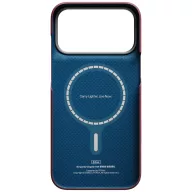   Pitaka Argyle Apple iPhone 18 Pro / 17 Pro hátlap tok, MagSafe, burgundi