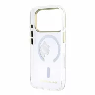   Karl Lagerfeld IML Choupette Peekaboo Logo Apple iPhone 18 Pro / 17 Pro tok, MagSafe, macska minta, átlátszó-arany