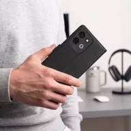   Tech-Protect Wallet Xiaomi Redmi 17 / Poco C95 Pro flip / kinyitható tok, fekete