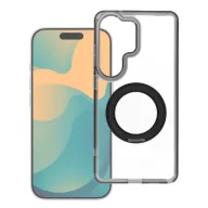   Xiaomi Redmi 17 / Poco C95 Pro tok gyűrűs kitámasztóval, MagSafe, átlátszó-fekete