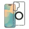 Xiaomi Redmi 17 / Poco C95 Pro tok gyűrűs kitámasztóval, MagSafe, átlátszó-fekete