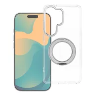   Xiaomi Redmi 17 / Poco C95 Pro tok gyűrűs kitámasztóval, MagSafe, átlátszó-fehér
