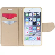   Apple iPhone 15 Pro Max, Oldalra nyíló tok, stand, Fancy Book, fekete/arany