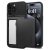 Apple iPhone 15 Pro, Szilikon tok, műanyag hátlappal, Spigen Slim Armor CS, fekete