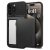 Apple iPhone 15 Pro Max, Szilikon tok, műanyag hátlappal, Spigen Slim Armor CS, fekete