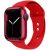 Apple Watch 4-6, SE, SE (2022) (42 / 44 mm) / Watch 7-9 (45 mm) / Watch Ultra 1-2 (49 mm), szilikon pótszíj, állítható, két lyukas rögzítés, TP IconBand, piros