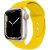 Apple Watch 4-6, SE, SE (2022) (42 / 44 mm) / Watch 7-9 (45 mm) / Watch Ultra 1-2 (49 mm), szilikon pótszíj, állítható, két lyukas rögzítés, TP IconBand, sárga