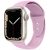 Apple Watch 4-6, SE, SE (2022) (38 / 40 mm) / Watch 7-9 (41 mm), szilikon pótszíj, állítható, két lyukas rögzítés, TP IconBand, lila