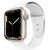 Apple Watch 4-6, SE, SE (2022) (38 / 40 mm) / Watch 7-9 (41 mm), szilikon pótszíj, állítható, két lyukas rögzítés, TP IconBand, fehér
