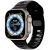 Apple Watch 4-6, SE, SE (2022) (38 / 40 mm) / Watch 7-9 (41 mm), szilikon pótszíj, állítható, TP IconBand Line, fekete