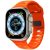 Apple Watch 4-6, SE, SE (2022) (38 / 40 mm) / Watch 7-9 (41 mm), szilikon pótszíj, állítható, TP IconBand Line, narancssárga