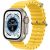 Apple Watch 4-6, SE, SE (2022) (38 / 40 mm) / Watch 7-9 (41 mm), szilikon pótszíj, állítható, hullámos kialakítás, TP IconBand Pro, sárga