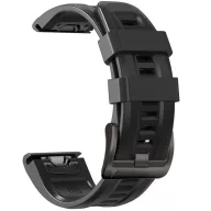   Garmin Fenix 5 / 6 / 6 Pro / 7, szilikon pótszíj, állítható, TP IconBand, fekete