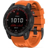   Garmin Fenix 3 / 3 HR / 5X / 5X Plus / 6X / 6X Pro / 7X, szilikon pótszíj, állítható, TP IconBand, narancssárga