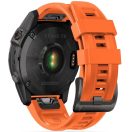 Garmin Fenix 3 / 3 HR / 5X / 5X Plus / 6X / 6X Pro / 7X, szilikon pótszíj, állítható, TP IconBand, narancssárga