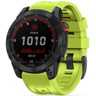  Garmin Fenix 3 / 3 HR / 5X / 5X Plus / 6X / 6X Pro / 7X, szilikon pótszíj, állítható, TP IconBand, lime