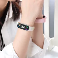   Xiaomi Mi Band 5 / Mi Band 6 / Mi Smart Band 7, szilikon pótszíj, állítható, TP IconBand, fekete
