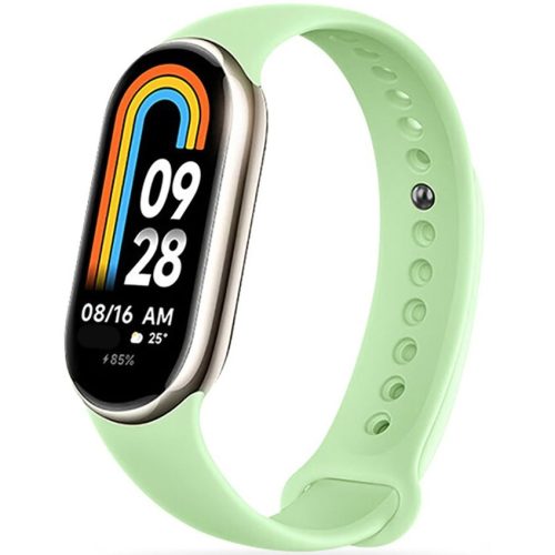 Xiaomi Mi Smart Band 8, szilikon pótszíj, állítható, TP IconBand, menta