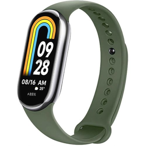 Xiaomi Mi Smart Band 8, szilikon pótszíj, állítható, TP IconBand, sötétzöld