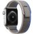 Apple Watch 4-6, SE, SE (2022) (42 / 44 mm) / Watch 7-9 (45 mm) / Watch Ultra 1-2 (49 mm), textíl pótszíj, nylon, állítható, légáteresztő, TP Nylon, szürke/kék