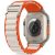 Apple Watch 4-6, SE, SE (2022) (42 / 44 mm) / Watch 7-9 (45 mm) / Watch Ultra 1-2 (49 mm), textíl pótszíj, nylon, állítható, hullámos kialakítású akasztórész, kétszínű, TP Nylon Pro, narancs/fehér