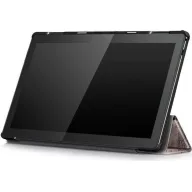   Samsung Galaxy Tab S9 FE Plus (12.4) SM-X610 / X616B, mappa tok, Eiffel torony, térkép minta, Trifold, szürke