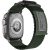 Apple Watch 4-6, SE, SE (2022) (42 / 44 mm) / Watch 7-9 (45 mm) / Watch Ultra 1-2 (49 mm), textíl pótszíj, nylon, állítható, TP Scout, sötétzöld