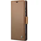 Samsung Galaxy A06 SM-A065F, Oldalra nyíló tok, stand, kártyatartóval, RFID technológiával, Wooze CaseME, barna