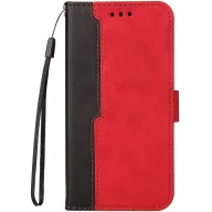   Xiaomi Redmi K70 Ultra, Oldalra nyíló tok, stand, kártyatartóval, kézpánttal, Wooze Colour Wallet, piros