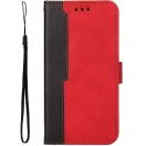 Xiaomi Redmi K70 Ultra, Oldalra nyíló tok, stand, kártyatartóval, kézpánttal, Wooze Colour Wallet, piros