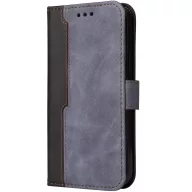   Xiaomi Redmi K70 Ultra, Oldalra nyíló tok, stand, kártyatartóval, kézpánttal, Wooze Colour Wallet, szürke