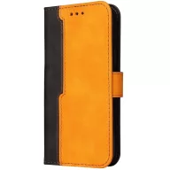   Xiaomi Redmi 13 4G / Note 13R / Poco M6 4G, Oldalra nyíló tok, stand, kártyatartóval, kézpánttal, Wooze Colour Wallet, narancssárga