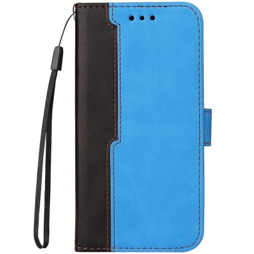 Huawei Honor 200 Smart, Oldalra nyíló tok, stand, kártyatartóval, kézpánttal, Wooze Colour Wallet, kék