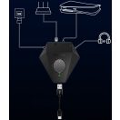 PlayStation 5 játék adapter, átalakító, elosztó, Bluetooth, v5.0, billentyűzet, egér, kontroller, hangerőszabályzóval, Beloader Pro, fekete