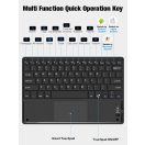 Xiaomi Redmi Pad Pro (12.1) / Redmi Pad Pro 5G (12.1), Bluetooth billentyűzetes, mappa tok, Touch Pad, mágneses rögzítés, Wooze Simple Touch, fekete