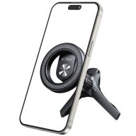   Autós tartó, szellőzőrácsra rögzíthető, 360°-ban forgatható, mágneses, Magsafe kompatibilis, Magsafe gyűrűvel, TP N53 Magnetic Magsafe, fekete