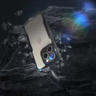   Realme C63 4G, Szilikon tok, közepesen ütésálló, légpárnás sarok, akril hátlap, Anti-Drop Case, átlátszó/fekete