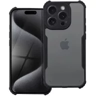   Oppo Reno11 F, Szilikon tok, közepesen ütésálló, légpárnás sarok, akril hátlap, Anti-Drop Case, átlátszó/fekete