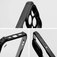   Oppo Reno11 F, Szilikon tok, közepesen ütésálló, légpárnás sarok, akril hátlap, Anti-Drop Case, átlátszó/fekete