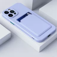   Xiaomi Redmi Note 14 Pro 5G (Global) / Poco X7, Szilikon tok, kártyatartóval, Wooze Card Slot, lila