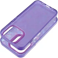   Apple iPhone 16 Plus, Műanyag hátlap védőtok + szilikon keret, kristály minta, Tutti-Frutti Case, lila