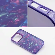   Apple iPhone 16 Plus, Műanyag hátlap védőtok + szilikon keret, kristály minta, Tutti-Frutti Case, lila