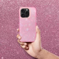   Apple iPhone 16 Plus, Műanyag hátlap védőtok + szilikon keret, kristály minta, Tutti-Frutti Case, rózsaszín