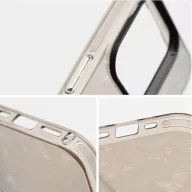   Apple iPhone 13 Mini, Műanyag hátlap védőtok + szilikon keret, kristály minta, Tutti-Frutti Case, fekete/ezüst
